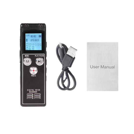 Цифровой диктофон с поддержкой нескольких языков, светодиодный экран, 1536 кбит/с, устройство для записи звука, диктофон