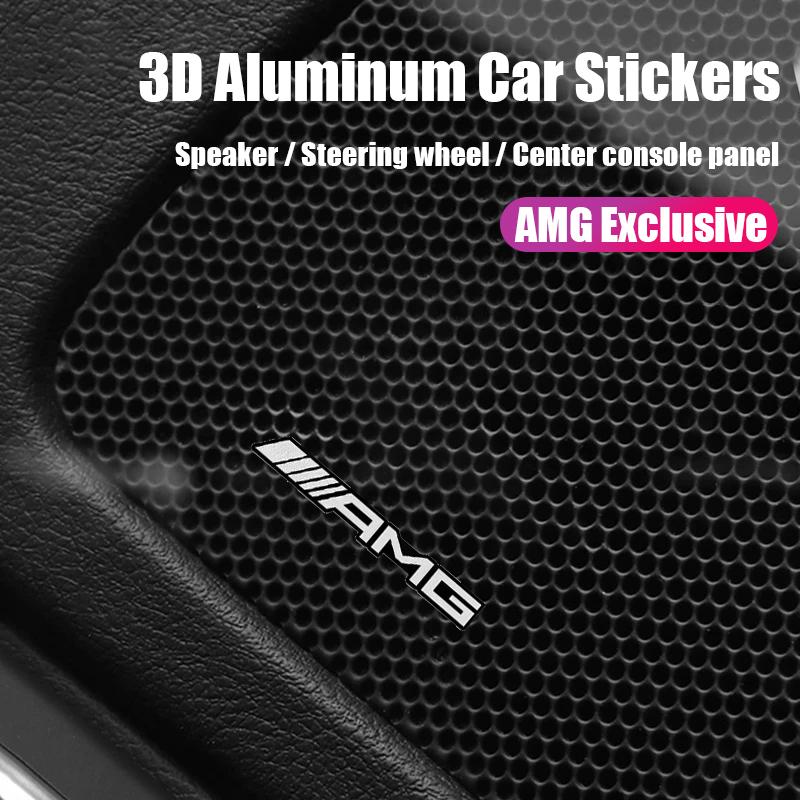 Car Audio Decorate 3D Aluminum Badge Emblem Sticker For Mercedes Benz AMG W205 W204 W206 W213 W212 W211 W222 W221 W177 W176 X253 AH2