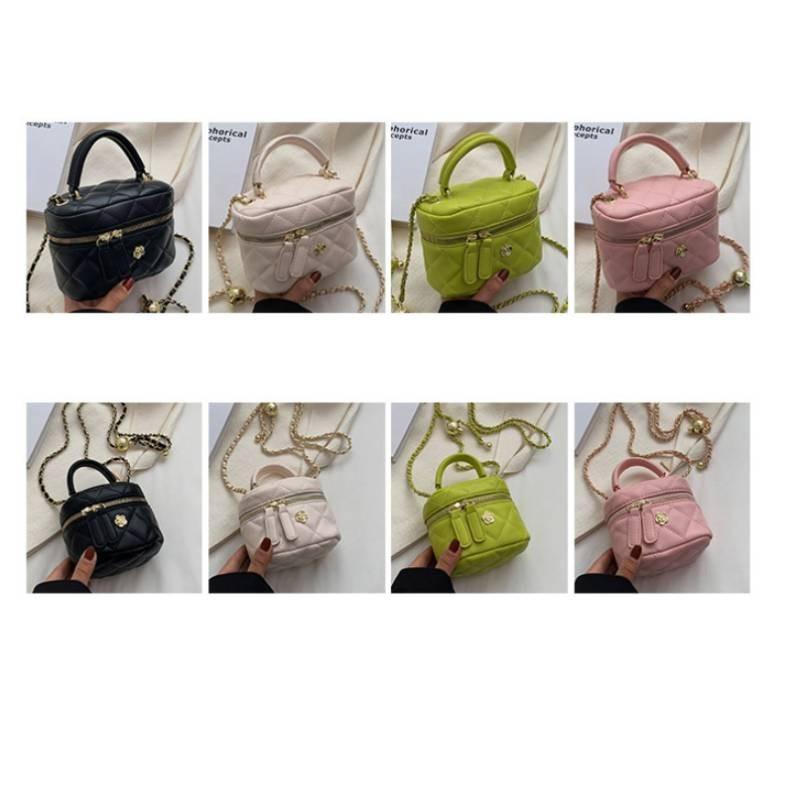 Chic Diamond Grid Chain Handbag 2024 New Style Popular This Year High-end Texture Urban Minimalist