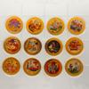 Chinese traditional festival commemorative medal, 12 pieces, color gold, coin, red suit, gift giving, Christmas gift, Stocking stuffers