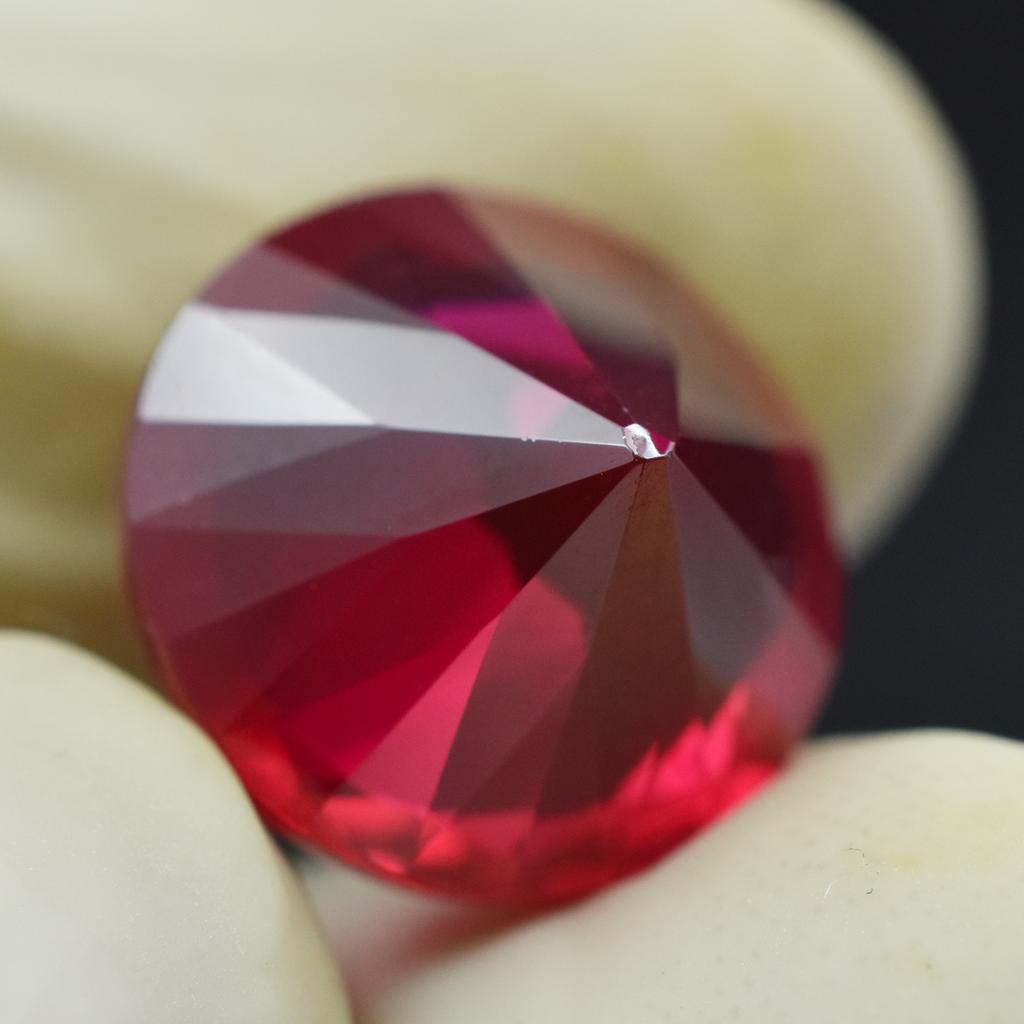 Natural Red Ruby Loose Gemstone 11.65 ct Round Shape for Jewelry Making and Gem Collections