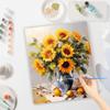 Рамка «сделай сам», картина по номерам, подсолнух, акриловая краска по номерам для взрослых, картина, настенное искусство, холст, 40x50 см
