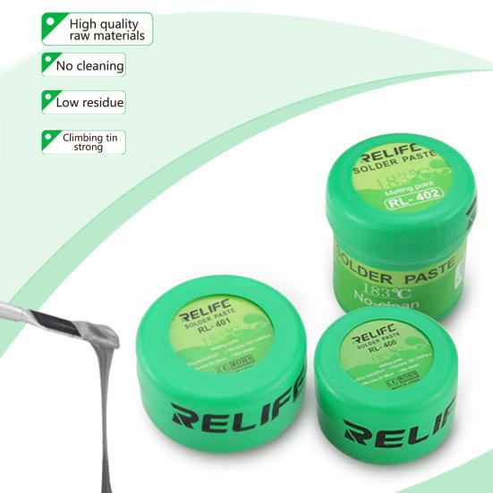 RL-400/401/402 Оловянная паяльная паста Среднетемпературная хорошая смачиваемость Высокоактивная бессвинцовая паяльная паста Инструмент для ремонта