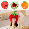 Забавная мультяшная шляпа-фрукт, регулируемая, мягкая, шляпа-арбуз, оранжевая шляпа, унисекс