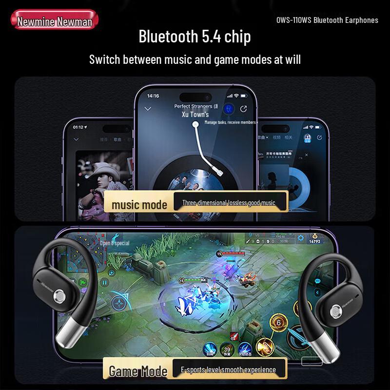 Спортивные Bluetooth-наушники с открытым ухом Newmine OWS-11