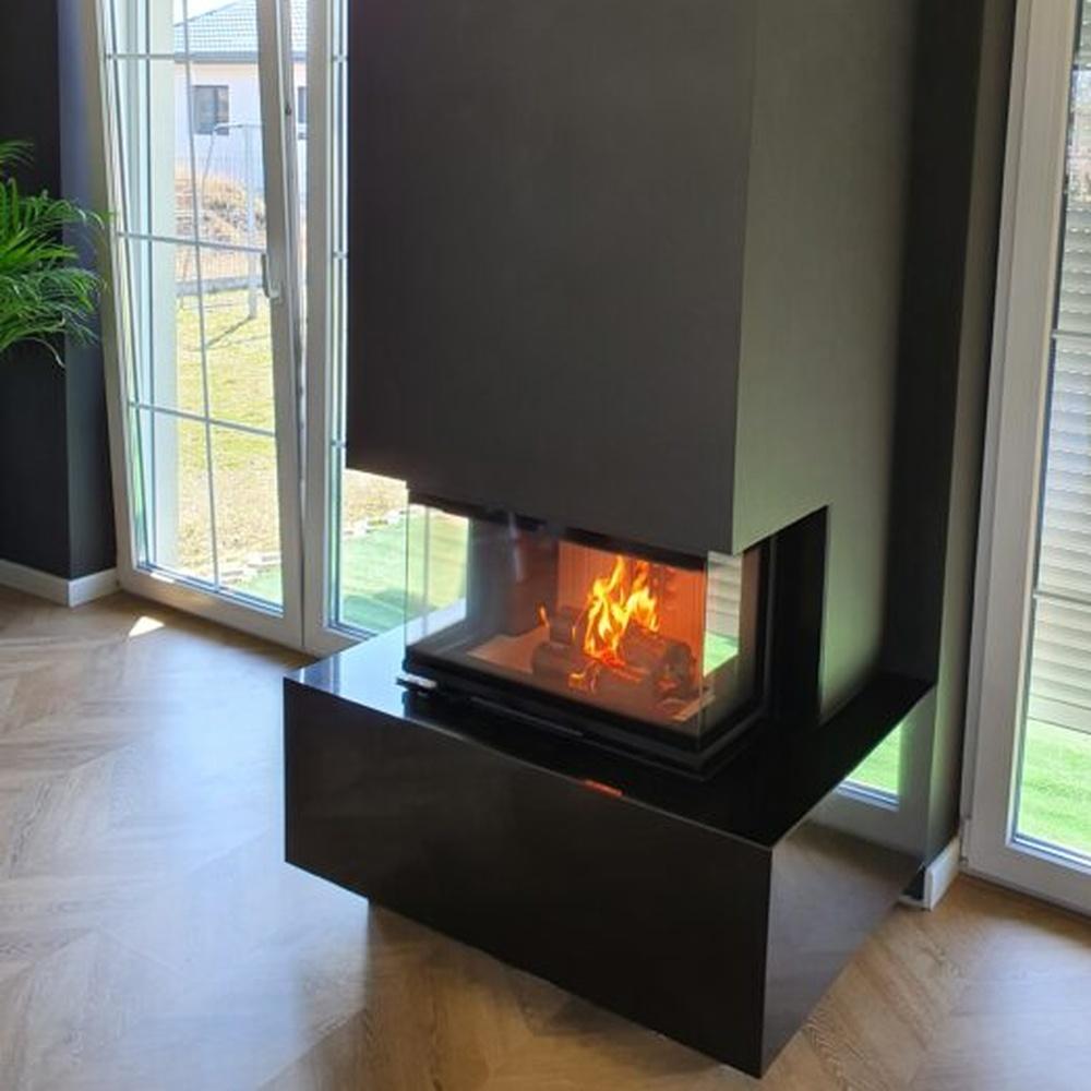 Steel fireplace KRATKI NBC 680/280 7 kW Ø 160 Lift-up self closing door