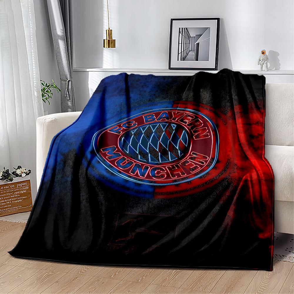 Bayern Munich Blanket Comfortable Great for Bedding Office Bed for All Seasons Digital Print Birthday Christmas Gift Blanket