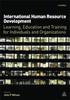 The International Human Resource Development : Learning, Education and Training for Individuals and Organizations Book
