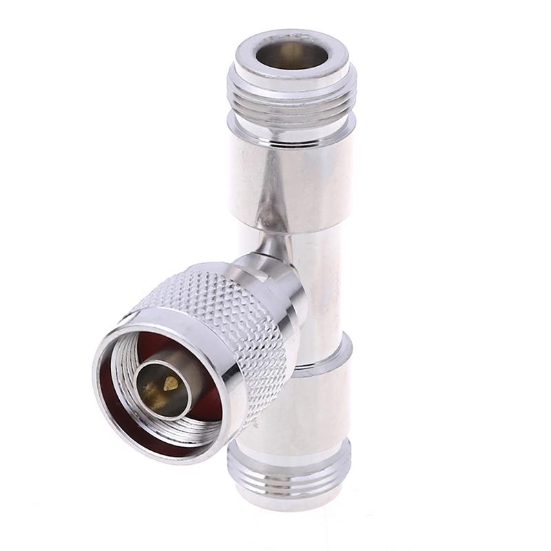 Разъем адаптера антенны N-типа Male To Dual 2 N-типа Female T-образной формы