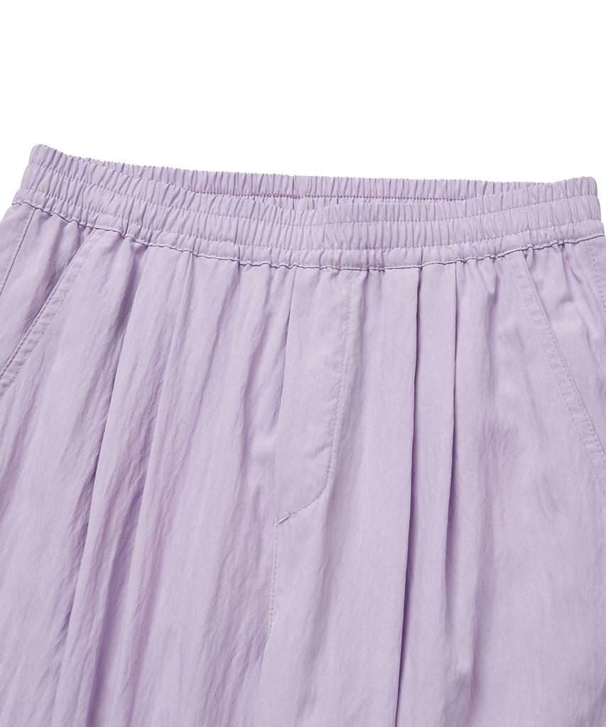 COTTON BELL Elastic Waist Relax Pants - Light Purple