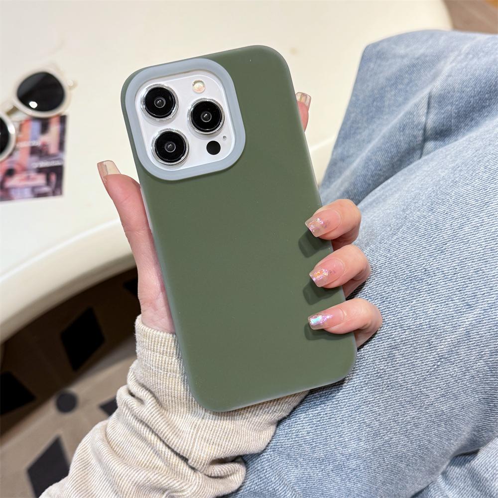 Роскошный Чехол из Жидкого Силикона Конфетного Цвета для iPhone 16 15 14 13 12 Pro Max Puls 11 Мягкий Ударопрочный Бампер Матовое Покрытие