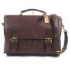 Great Briefcase Old Coach 2-way Business Bag Brown Leather Mens 70480 Used