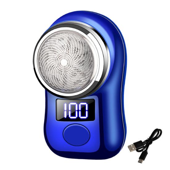 Портативная электробритва со светодиодным дисплеем батареи USB перезаряжаемая водонепроницаемая мини-путешествующая мужская роторная бритва беспроводной инструмент для удаления волос, триммер для бороды