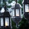 1 шт. Элегантный декоративный подсвечник в марокканском стиле с цепочкой, изысканный металлический дизайн для дома, патио, веранды, свадеб и рождественского декора