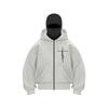 Face Mask Zipper Design Sports Jacket Outdoor Activities Men Zip Hoodie Winter Warm Casual Sweatshirt Y2K with Hooded