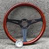 14Inch 358mm Classic Wooden Steering Wheel Universal Racing Sport Steering Wheel 74mm PCD