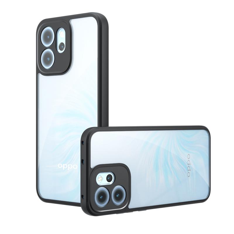 Для OPPO Reno 14F Чехол Противоударный Матовый на ощупь Матовый ПК+ТПУ Защита от отпечатков пальцев Прозрачная крышка для Reno14 F