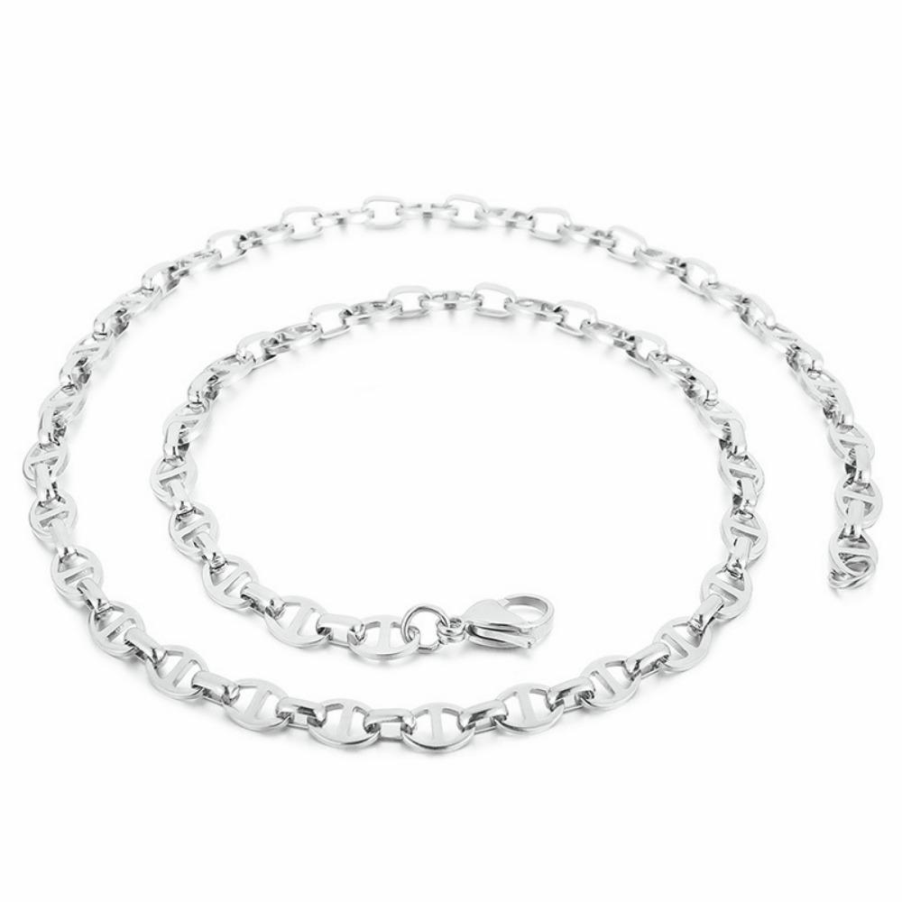 Скошенная цепочка в японском стиле из нержавеющей стали, женское трендовое ювелирное изделие в стиле Ins