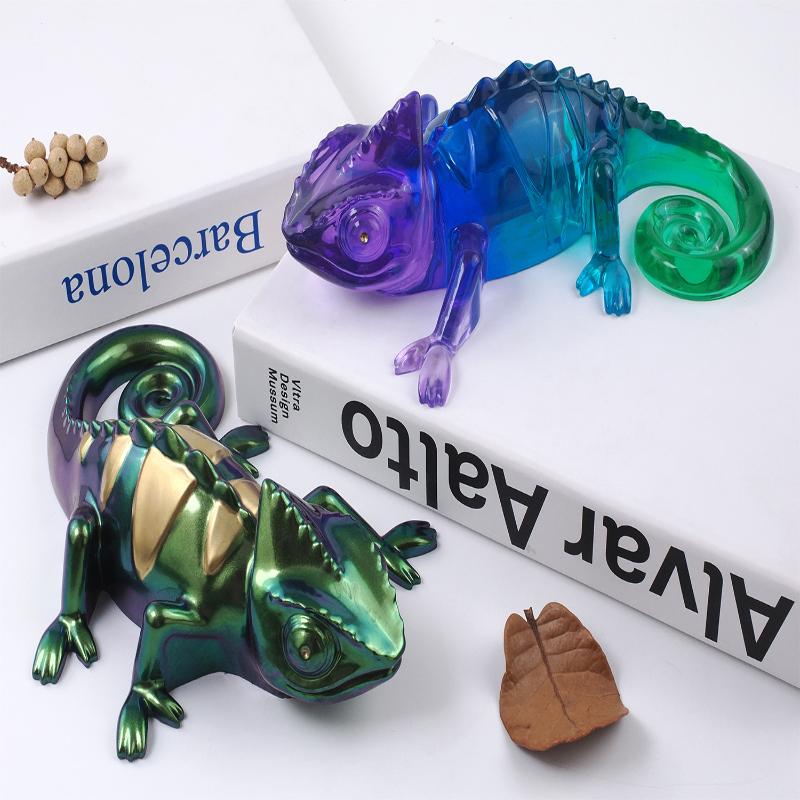 3D Силиконовая форма Хамелеон Ящерица DIY Ручная работа Рептилия Кристалл Эпоксидная смола Гипс Поделки Формы для литья Домашний декор