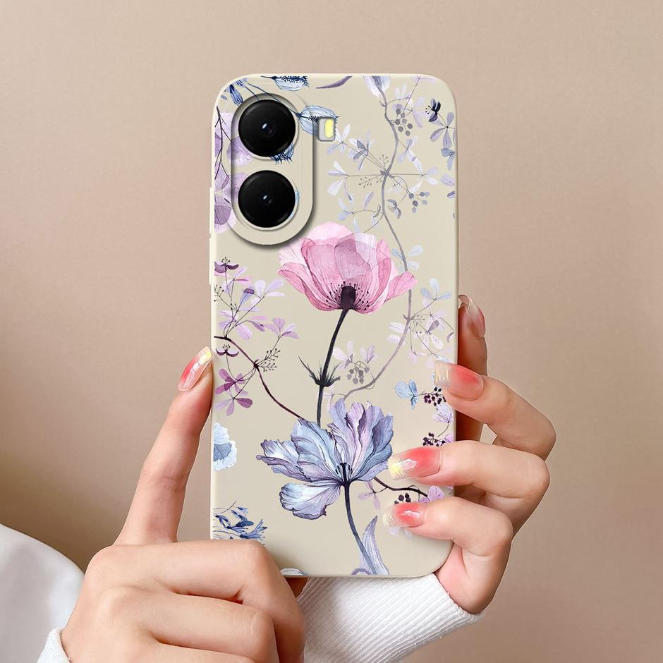 Для Xiaomi Poco X7 X7 Pro Чехол Масляная живопись Цветок Легкий Эстетичный Антизагрязняющий Защитный Для PocoX7Pro poco x7 pro Capinha