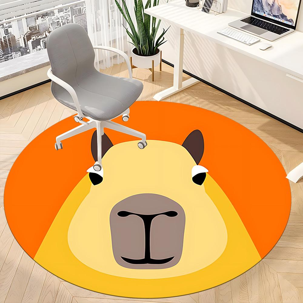 1pc Camel Face Chair Carpet for Office Non Slip, Lightweight, Machine Washable Rug for Office Holiday Decor