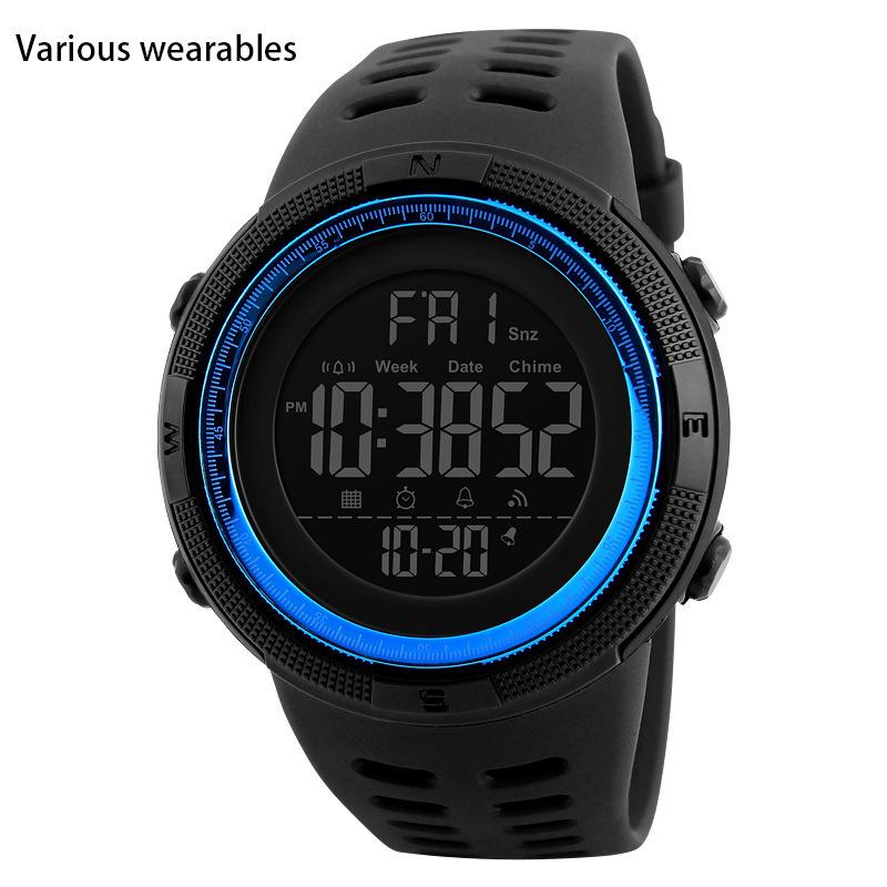 Outdoor Fashionable Luminous Sports Electronic Watch Multifunctional Personalized Luminous Men's Student Watch Waterproof Watch