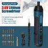 Набор электрических отверток 3,6 В, перезаряжаемый через USB, 1300 мАч, регулируемая мощность, многофункциональный, разборка, крутящий момент, набор ремонтных инструментов