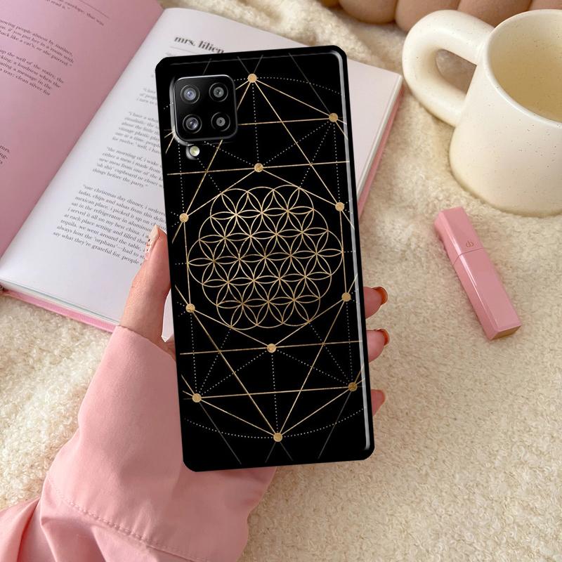 Flower Of Life In Lotus Pastel Golds For Samsung Galaxy A16 A26 A36 A56 A06 A53 A33 A13 A12 A32 A52 A55 A35 A15 A54 A34 A14 Case