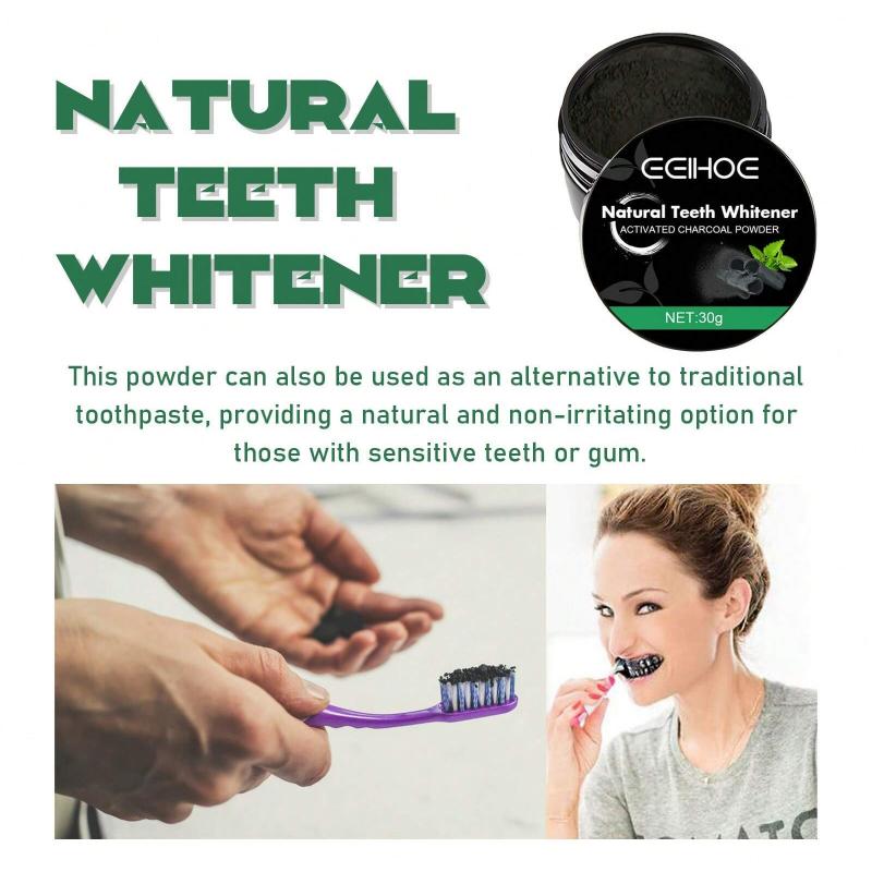 Activated Carbon Teeth Whitening Powder for Deep Cleaning of Dental Stains and Dirt, Refreshing Breath, and Whitening Teeth Powder