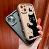 For iPhone 16 15 14 13 12 11 Pro Max XS Max XR X SE 8 7 Cute Cat Pattern Soft Silicone Full Lens Protect Phone Case
