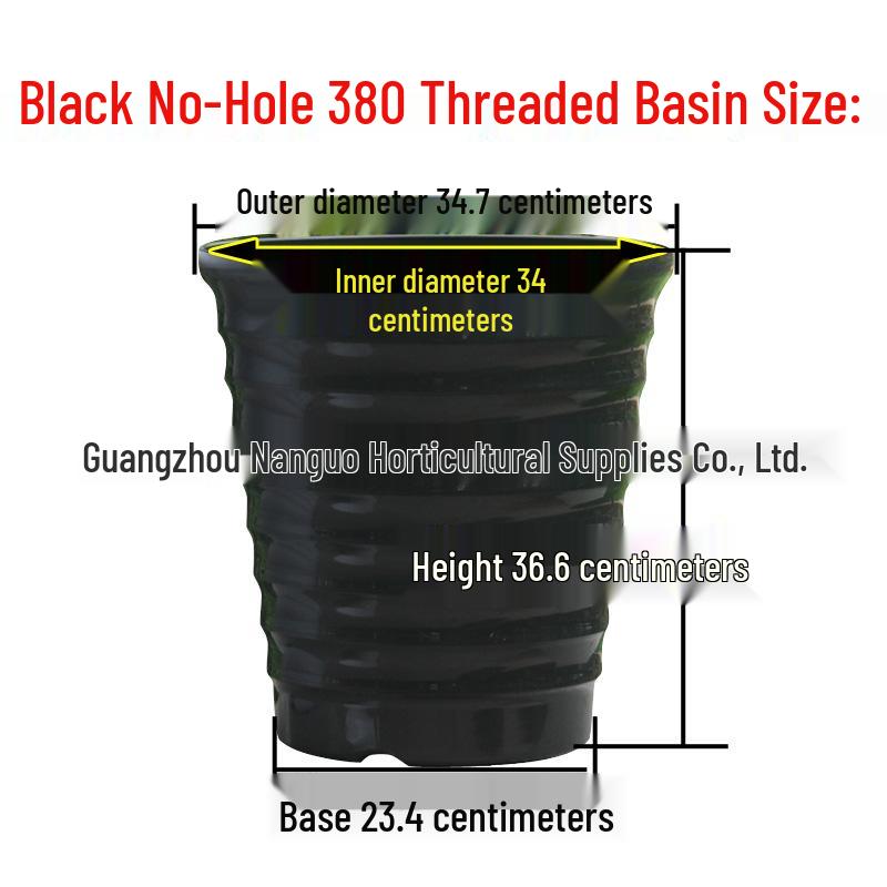 Большой горшок-цилиндр с резьбой из ПП материала, имитация керамики, белый и черный