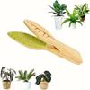 1pc Wooden Leaf Cleaning Tongs Handheld Green Plant Dust Brush Plant Care Cleaning Tool Gardening Supply Leaf Cleaner Accessory