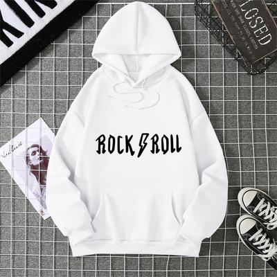 Женский свитшот с принтом букв, мягкий, повседневный, свободный, винтажный, худи, зимний, теплый, флисовый, студенческий топ