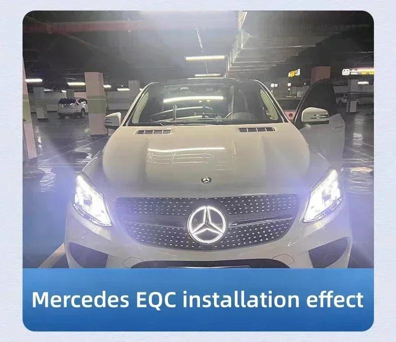 AABIC1 Car Front Grilled Star Emblem LED Illuminated Logo White Blue Red Light Mercedes Benz W204 GLK200 GLK260 GLK350 2013-20151