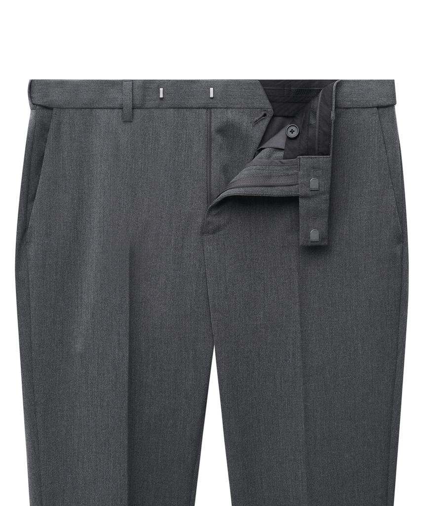 MUSINSA STANDARD Lightweight Skinny Hidden Elastic Waist Crop Slacks [Medium Gray]