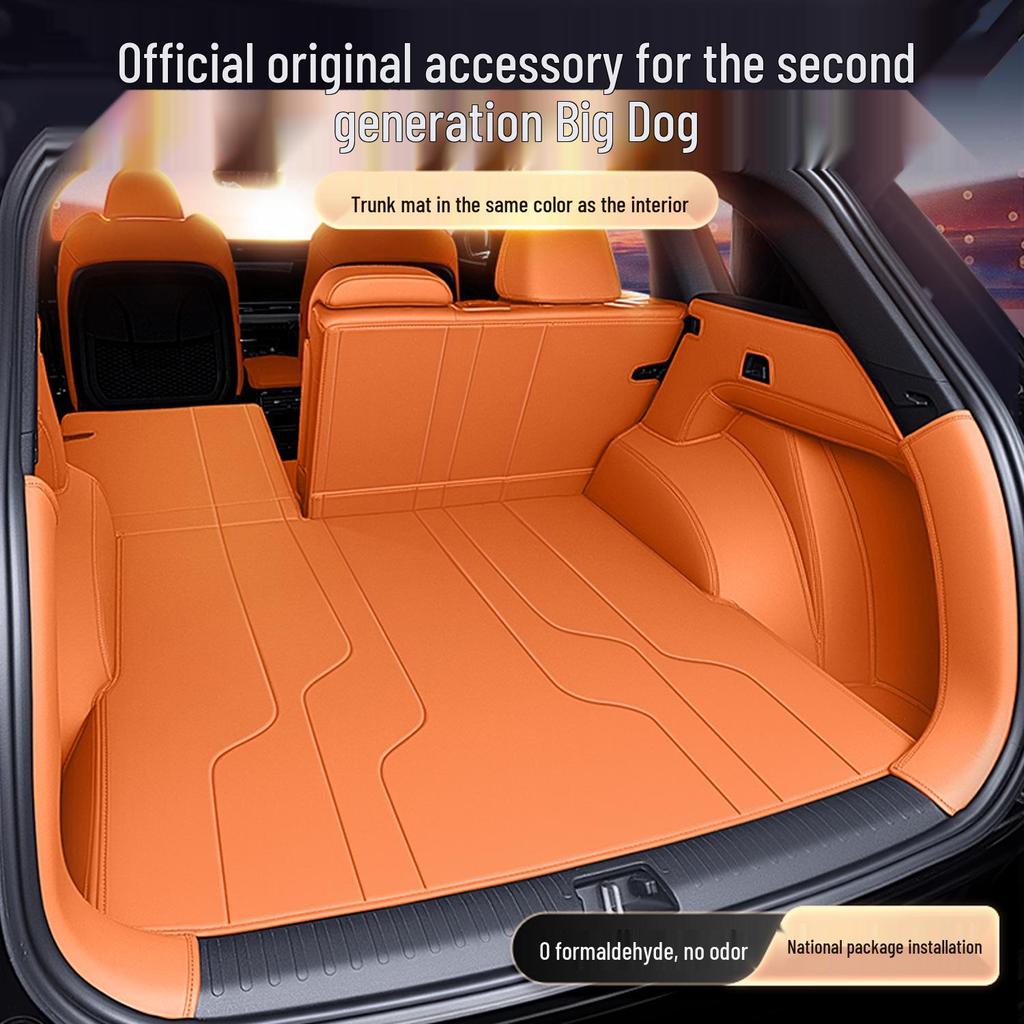 Fits 2024 Haval Big Dog, 1st & 2nd Gen, New Energy Vehicle Trunk Mat, Full Coverage Interior.