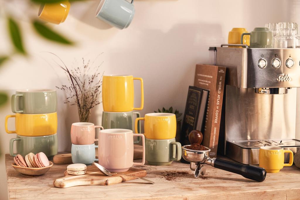 Кружка staub XS Citron керамическая кружка чашка эспрессо керамическая безопасная для микроволновой печи японская керамическая штабелируемая кружка "Stacking 100ml" [Авторизованный продукт] Z1029-084