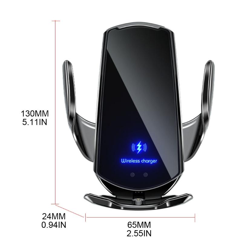 Автомобильный держатель для телефона премиум-класса, беспроводное зарядное устройство, кронштейн для мобильного телефона, индукционное открытие, закрытие, навигация, фиксирующая рамка, автодержатель
