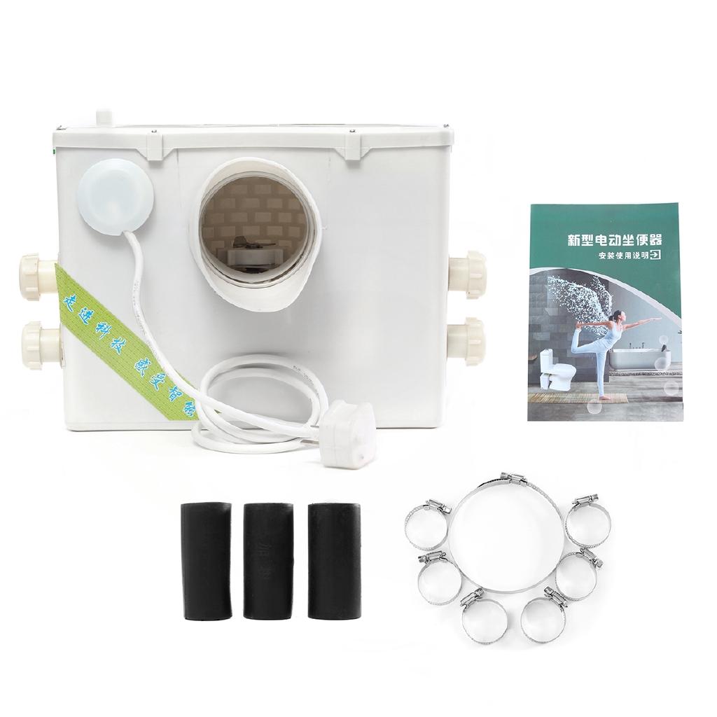 2500 л/ч Горизонтальный измельчительный насосный агрегат с несколькими входами для туалета, раковины, душа, полностью автоматический для ванной комнаты, AC 220 В 400 Вт