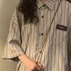 Полосатая рубашка мужская летняя повседневная студенческая свободная нишевая дизайнерская забавная новая мужская верхняя одежда