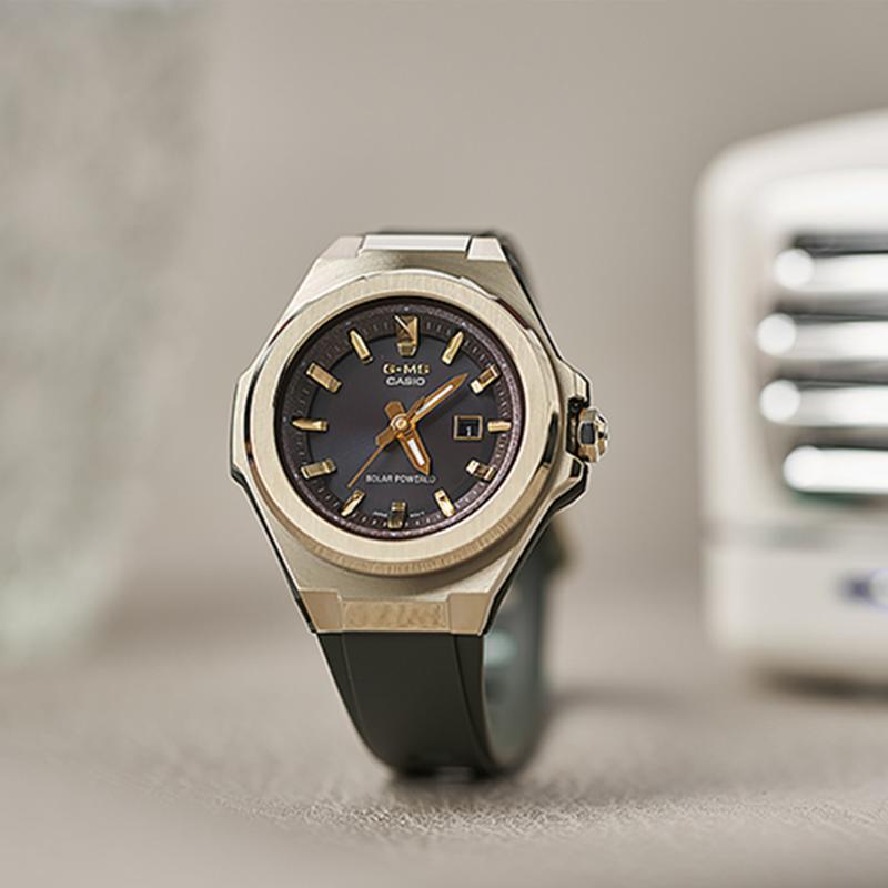 Casio Серия BABY-G G-MS, элегантная и модная, с питанием от солнечной энергии, водонепроницаемая для спорта, кварцевый механизм, полимерный ремешок, японский и корейский MSG-S500G-3APR