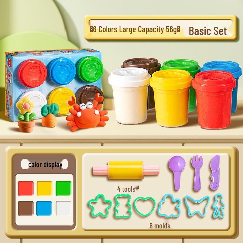 Набор 12-цветного пищевого моделирующего пластилина без запаха для детей