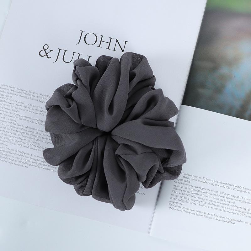 Эластичная повязка на голову из шифона с бусинами, однотонная, с кольцом для толстой кишки из Малайзии