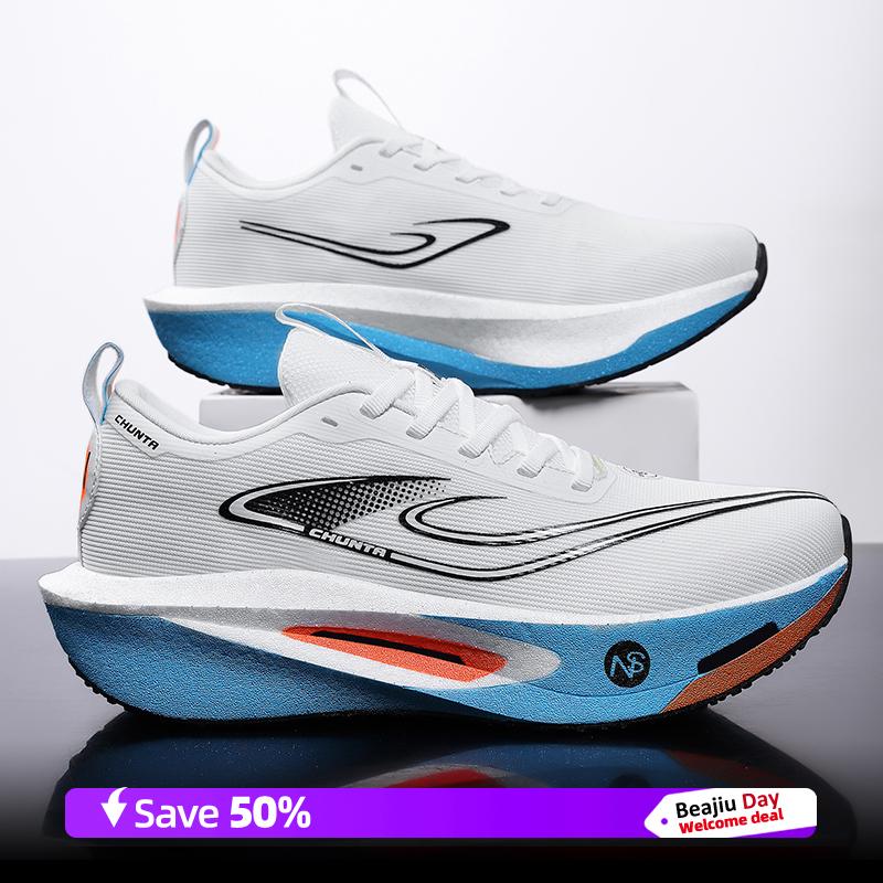 Мужские кроссовки для бега Карбоновая пластина Специальные Марафонские Спортивные Дышащие Легкие Женские Удобные Нескользящие Повседневные Кроссовки