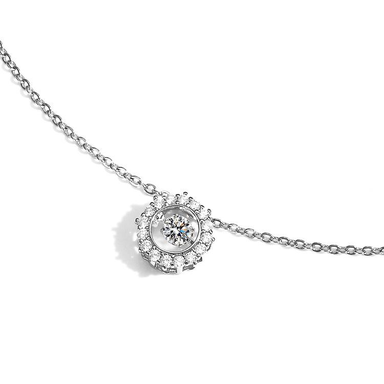 Imitation Moissanite Smart Love Pendant Women's Collarbone Chain 50 Points Necklace Women's Jewelry