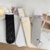 Women's Summer Socks Thin Lace Bow Mesh Breathable Tube Stack Socks