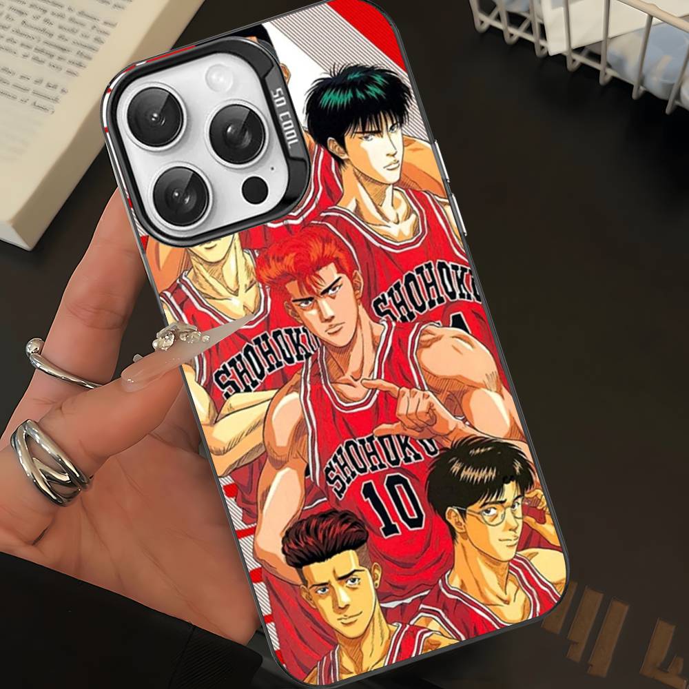 Японский чехол для телефона S-SLAM D-DUNK для IPhone 17 16 Plus Pro Max 15 14 13 12 11 Матовый разноцветный