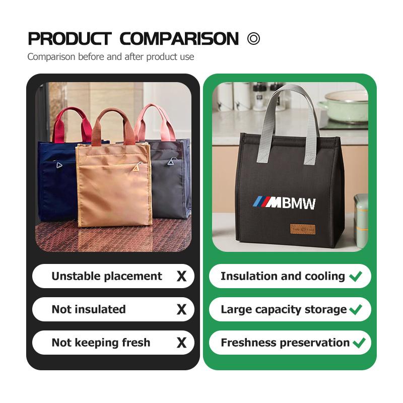 BEKV7 Car Insulated Bag Storage Handbag Lunch Thermal Bento Box For BMW 1 3 5 7 Series M F01 F20 F10 F13 E52 E53 E60 E93
