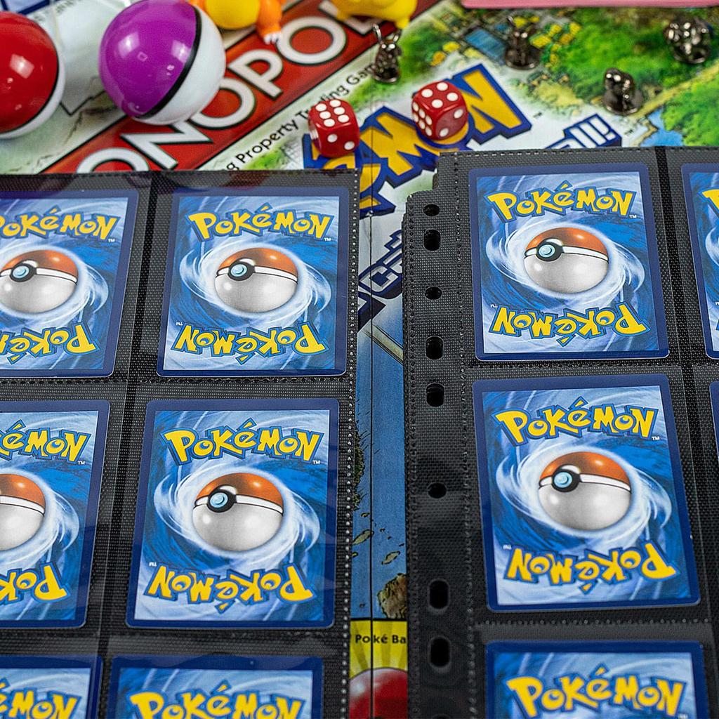 Файл для коллекционных карточек WISSUA Файл для карточек, совместимый с 2, 3, 4, 9-карманными картами и другими карманными размерами 18 карманов с обеих сторон 50 отверстий, отверстий, отверстий,