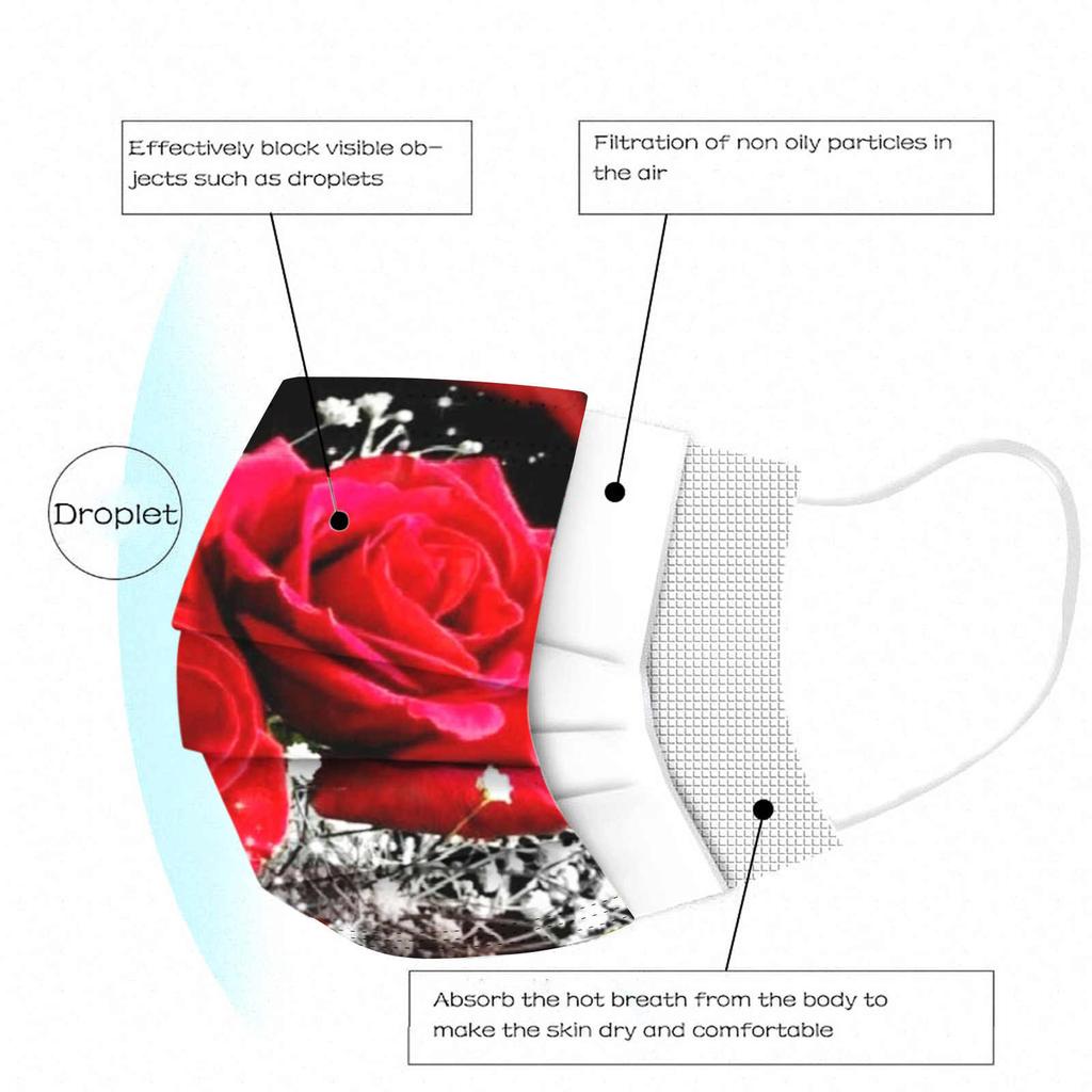 10 шт. трехслойная защитная пыленепроницаемая одноразовая маска с мультяшным принтом для взрослых